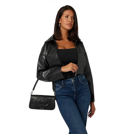 GUESS Eco Mietta 4G Logo Mini Shoulder Bag - BLACK - GB188 - Runner
