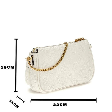 GUESS Izzy Double Pouch Crossbody BAG - WHITE - GB209 - Runner