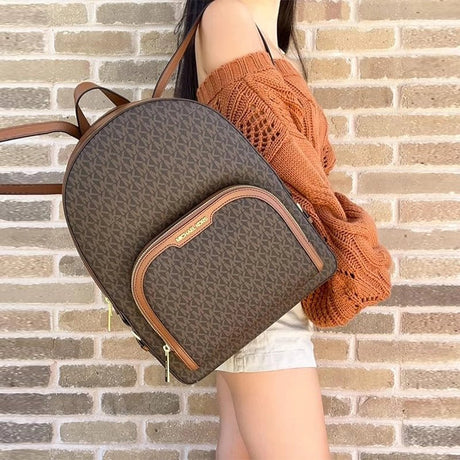 MICHAEL KORS Jaycee Medium Logo Backpack - BROWN - MK14 - Runner