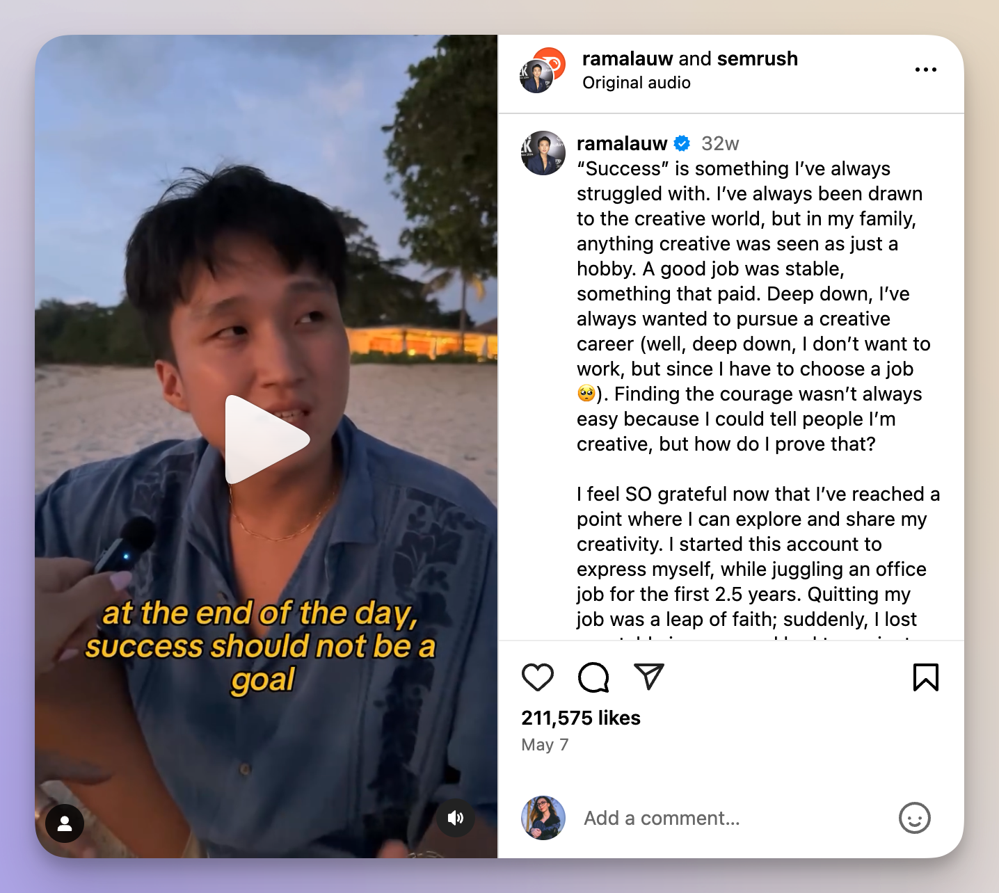 semrush influencer partnership example