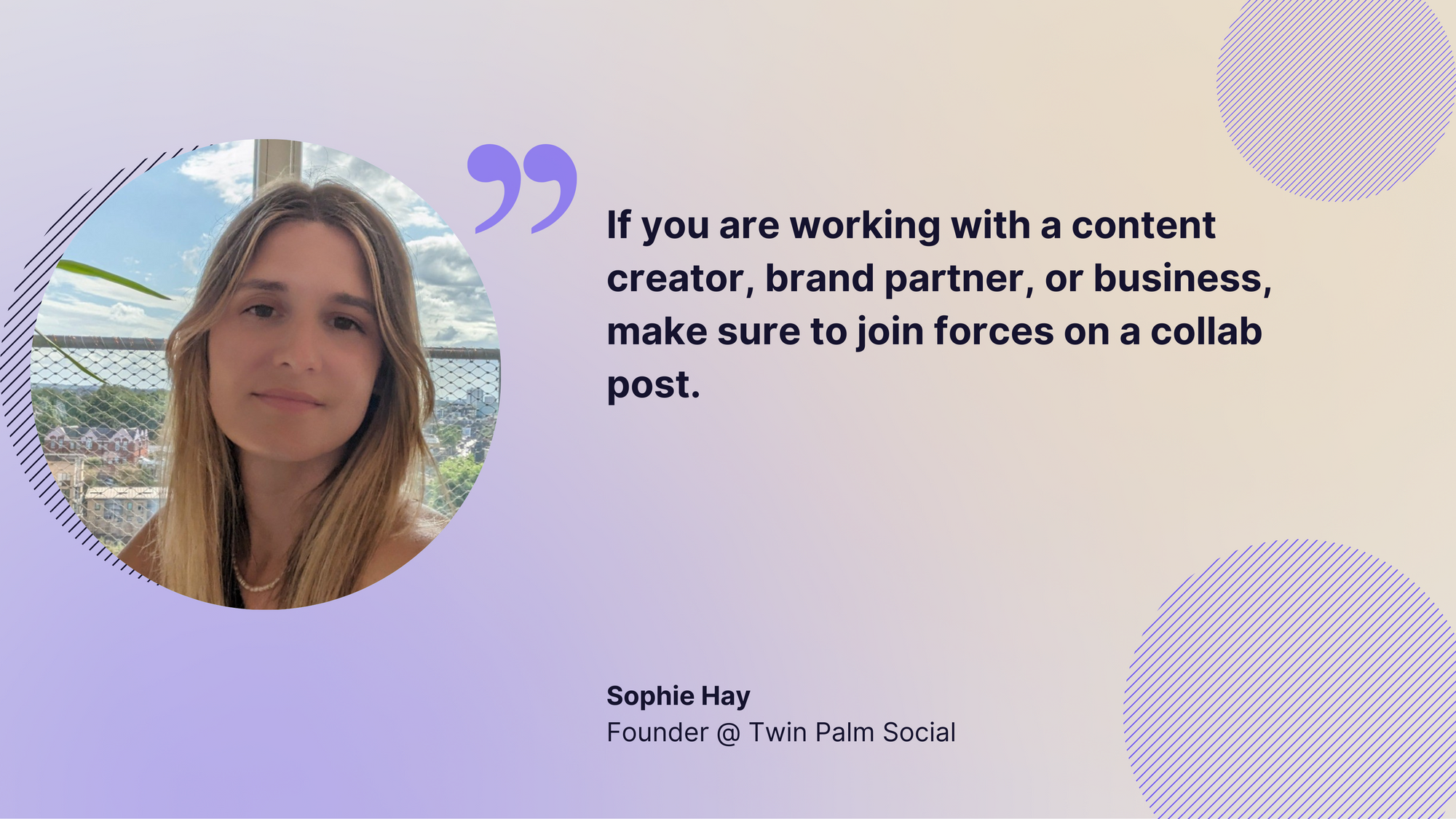 sophie hay quote about importance of collaborations