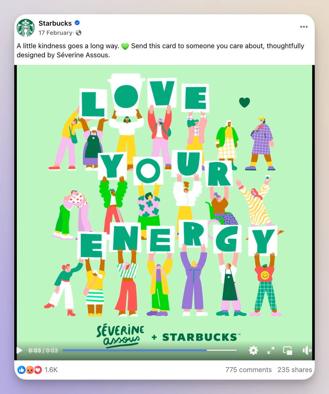 starbucks facebook post