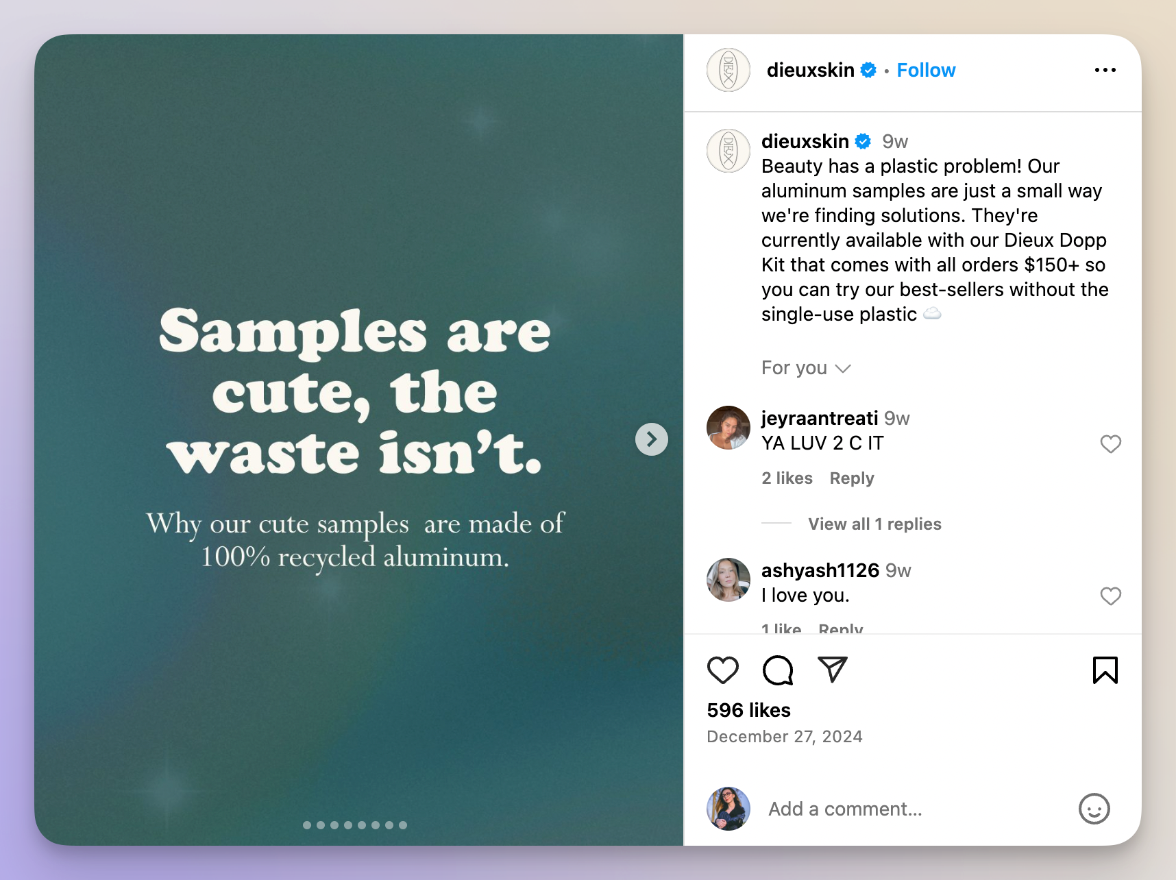 storytelling instagram post example