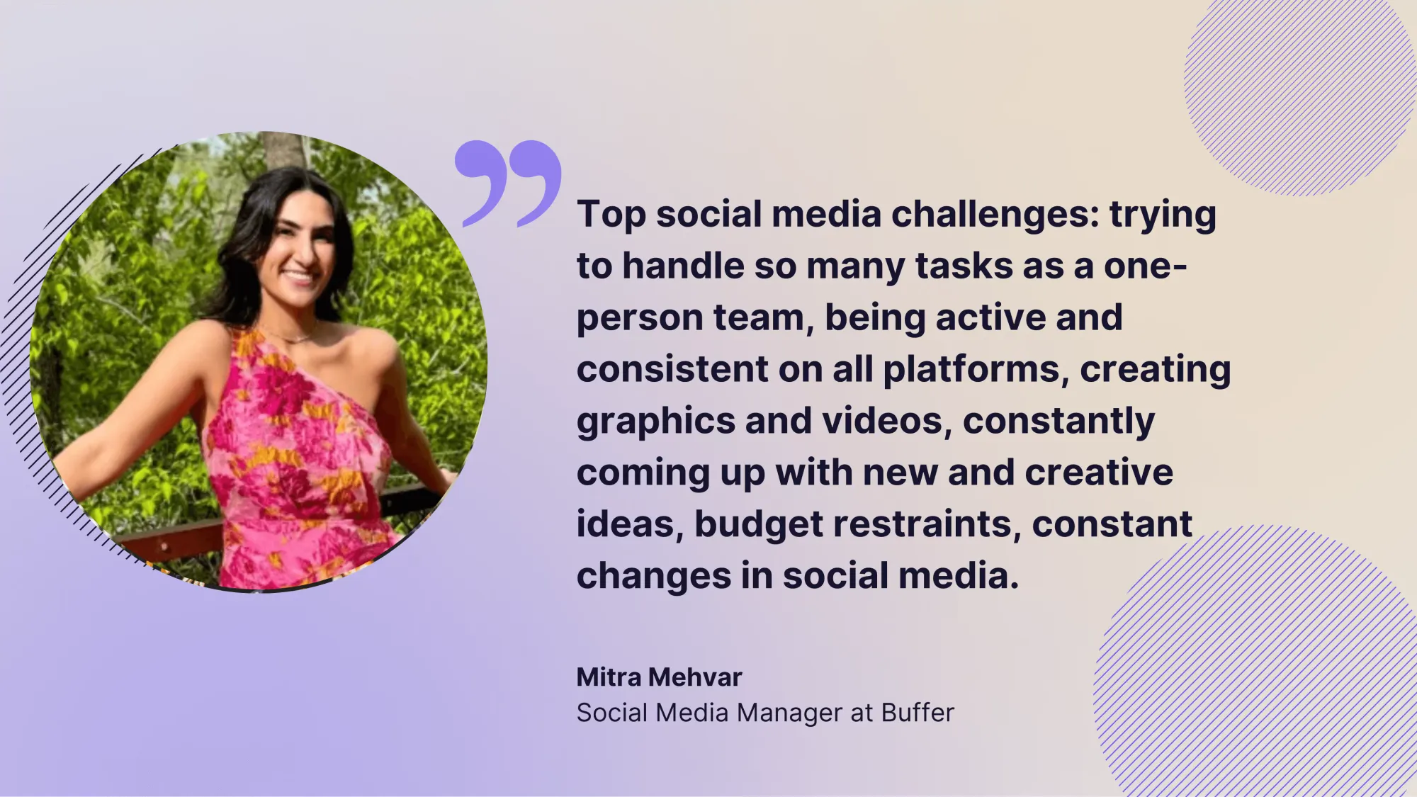 Mitra Mehvar: top social media challenges