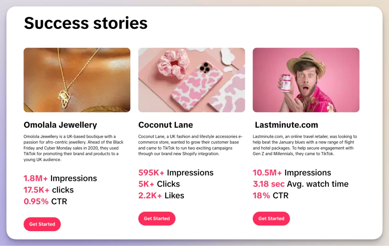 TikTok for marketing success stories